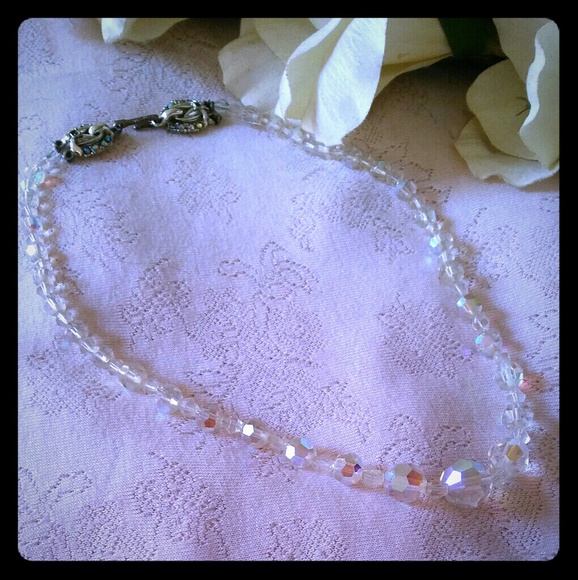 Vintage Lady Ellen Crystal Bead Necklace - Picture 1 of 8